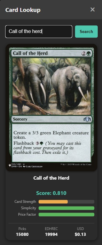 Call of the Herd actual score